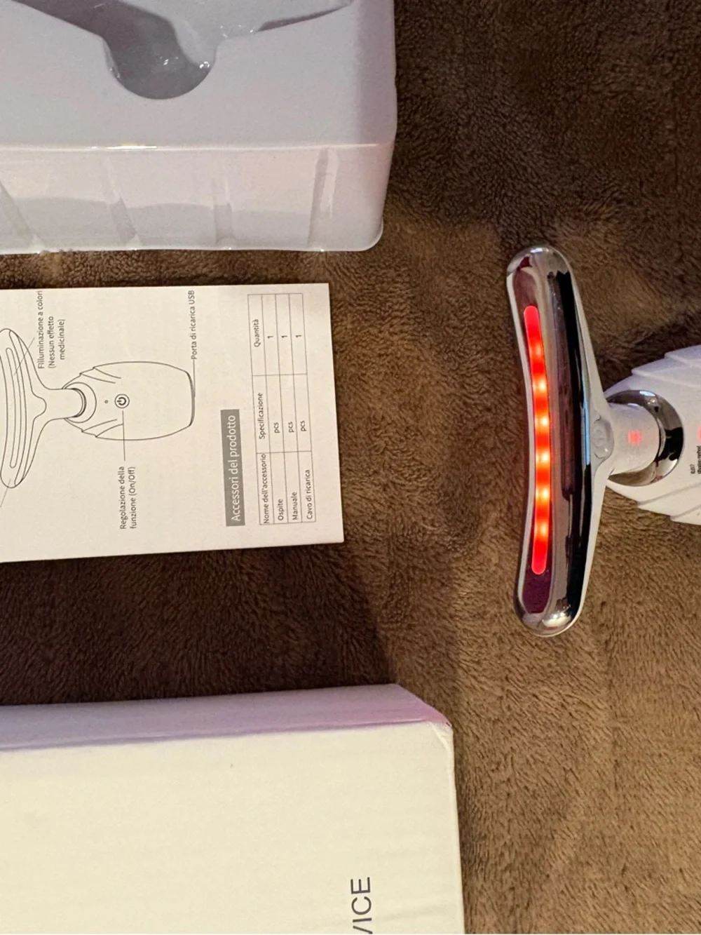 Wireless Handheld Massager beauty device - White